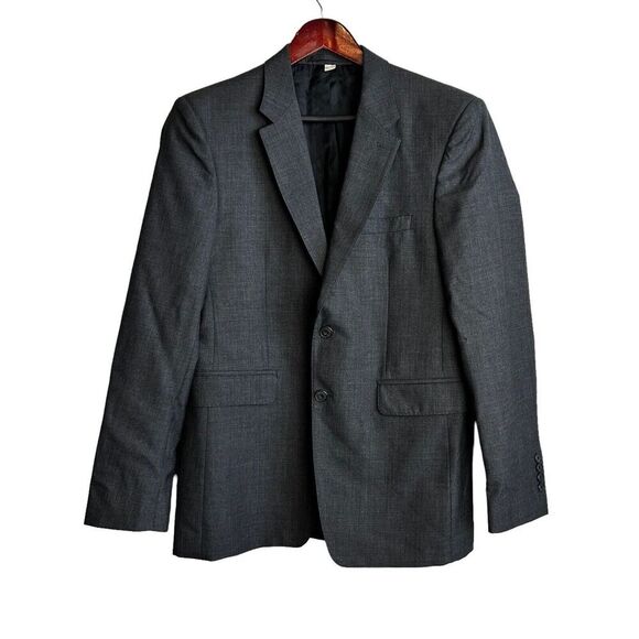Burberry London Men's Charcoal Gray Wool Sport Coat Blazer 50S IT, 40S US